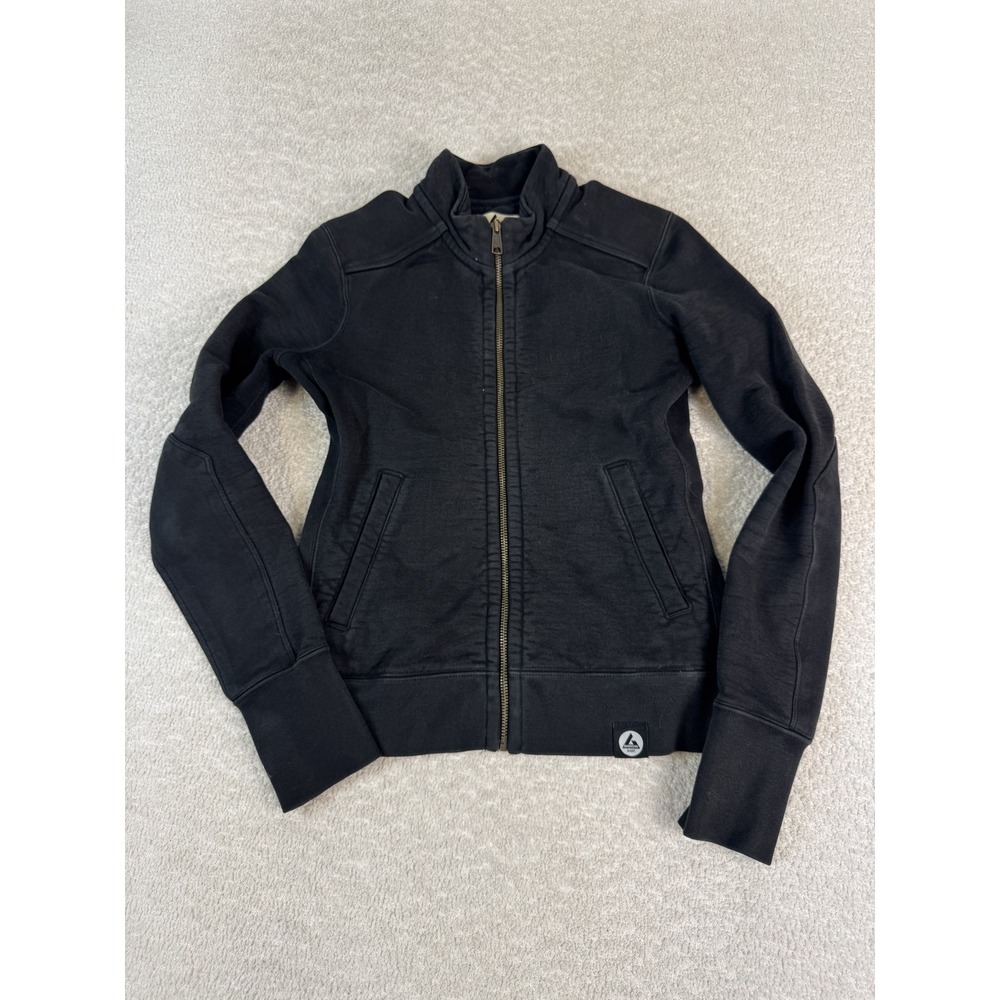 American Giant Jacket Womens XS Black Full Zip Cotton Made in USA Casual Classic
